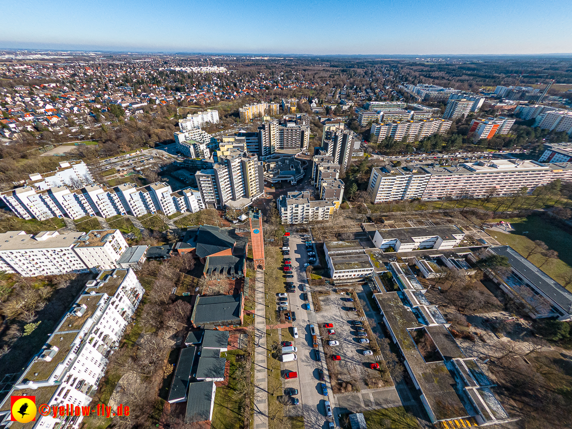 07.02.2023 - Luftbilder vom Marx-Zentrum und Umgebung in Neuperlache